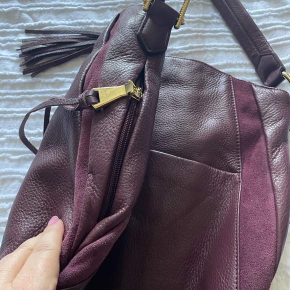 Aimee Kestenberg Tuscany Leather & Suede Hobo Bag-Purple - Picture 14 of 16